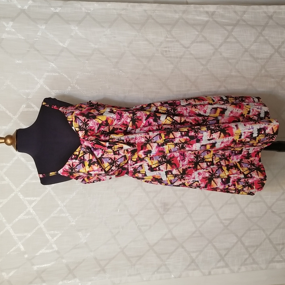 Womens Sundress Plus Size 20 Summer Sleeveless Tropical Colorful Y2k